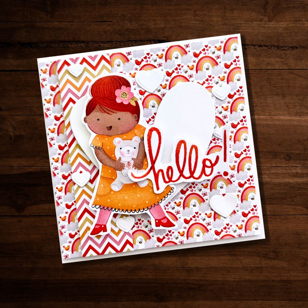 Bubble Love Hearts Metal Cutting Die 28867 - Paper Rose Studio