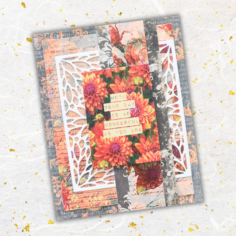 Portraits in Bloom LIMITED EDITION Papercuts Cardmaking Kit with METAL DIES 36703