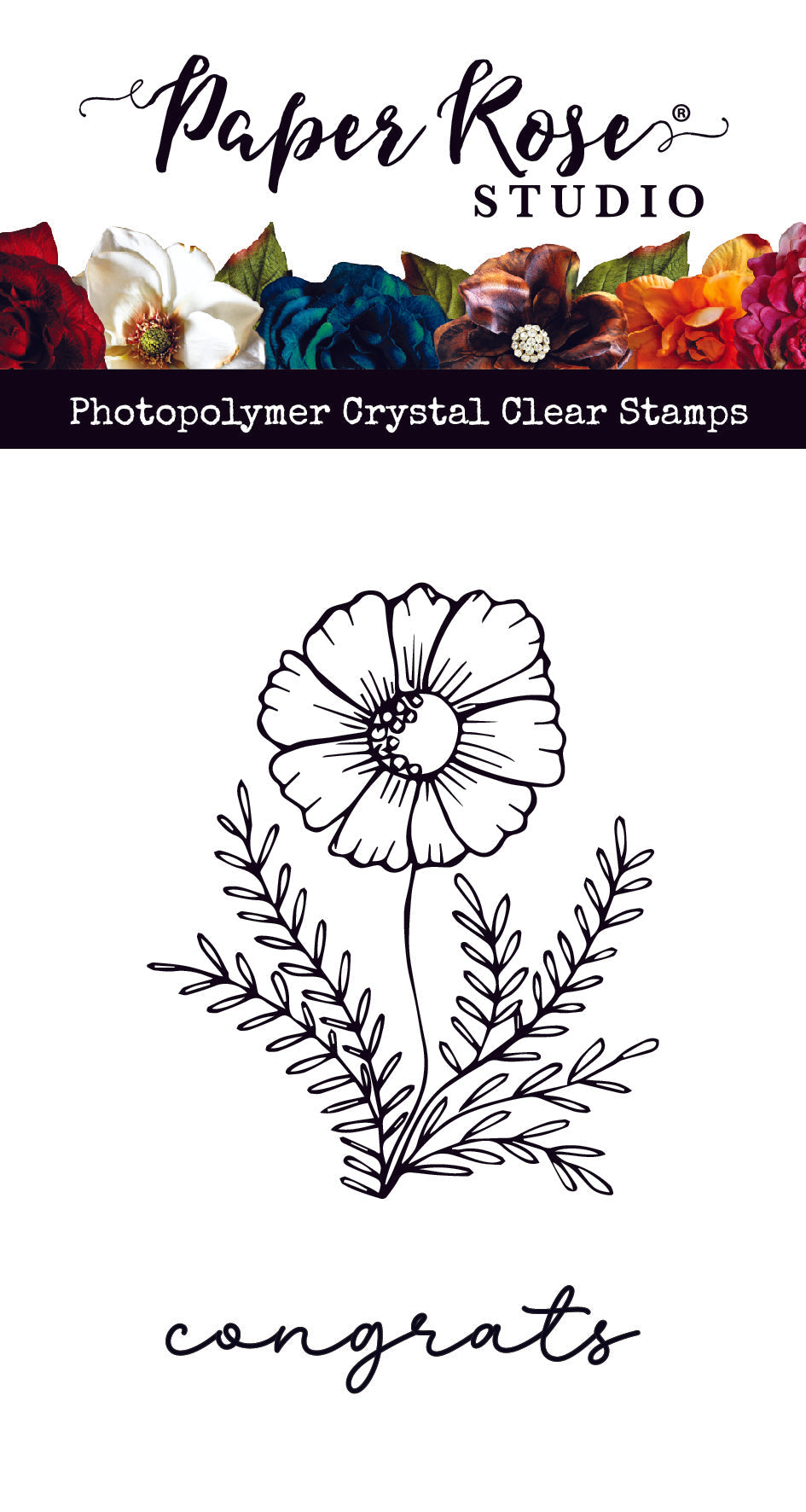 Sketched Flower 2 Clear Stamp Set 30267 - Paper Rose Studio