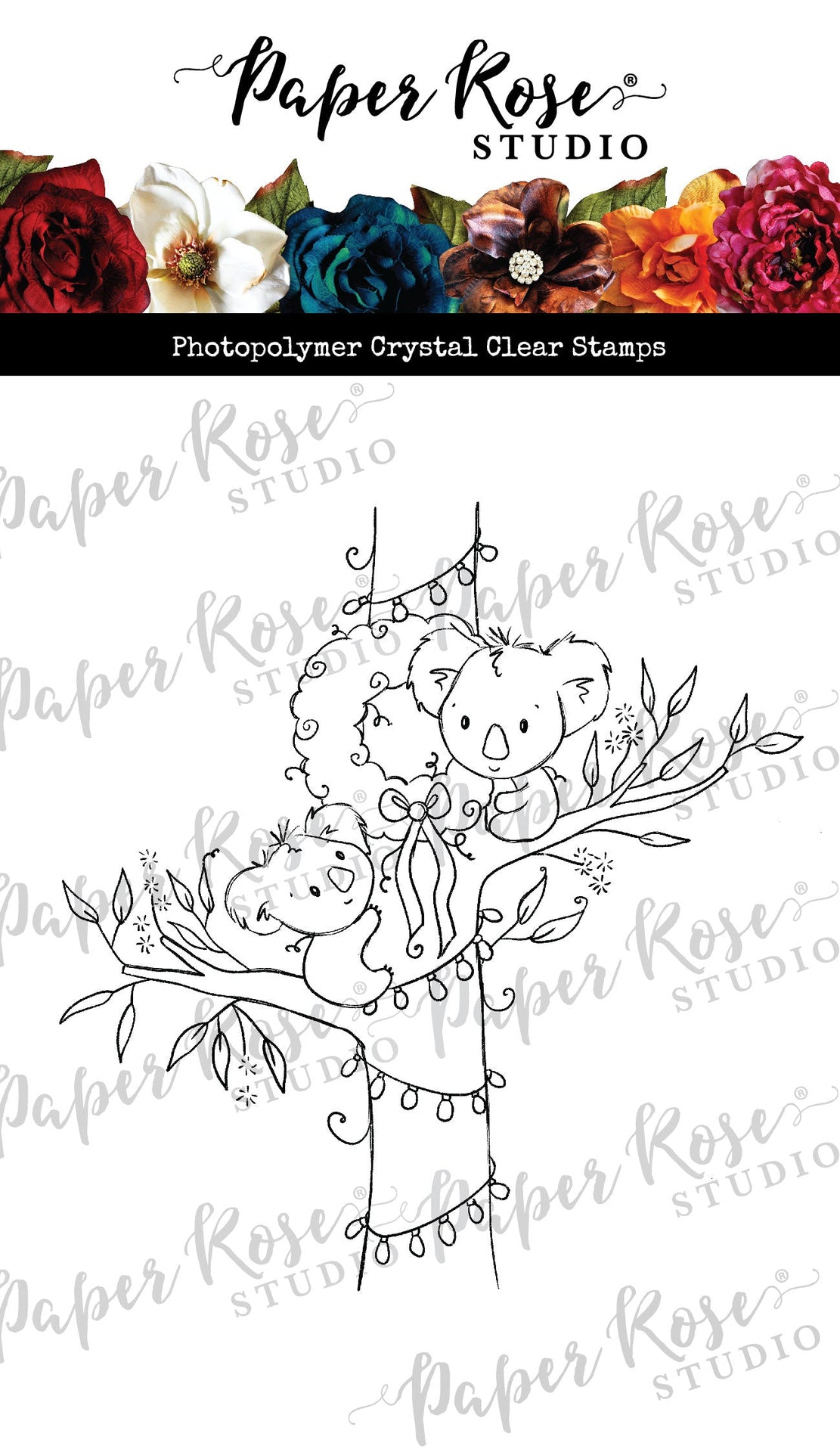Koala Christmas Tree CLEAR STAMP & DIE SET 30318 30319 DISCONTINUED - Paper Rose Studio