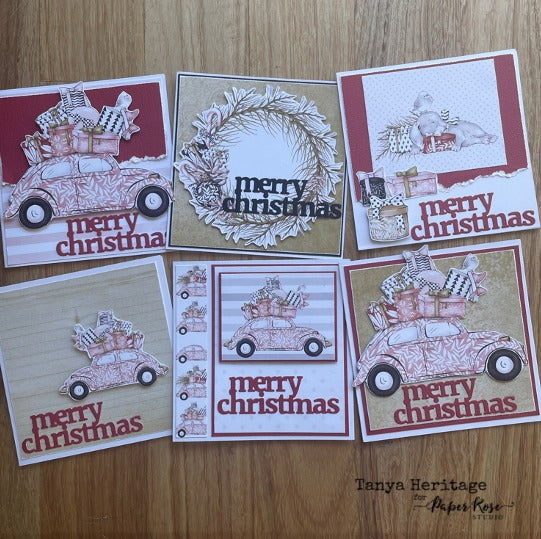 Pretty in Pink Christmas 12x12 Paper Collection 27739 - Paper Rose Studio