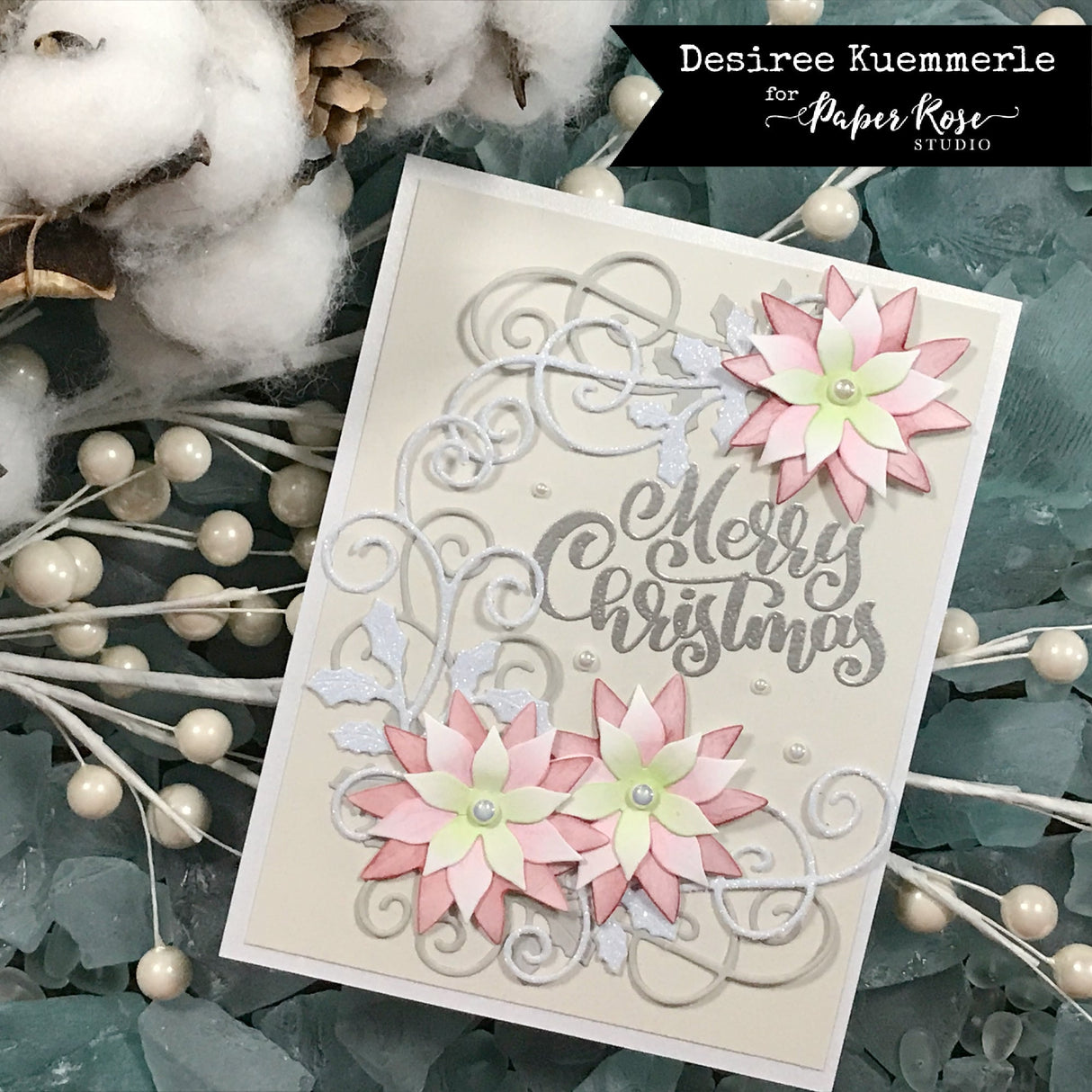 Merry Christmas Bold Script Clear Stamp Set 23875 - Paper Rose Studio