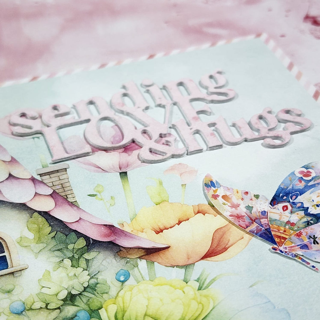 Sending Love & Hugs Metal Cutting Die 33861 - Paper Rose Studio