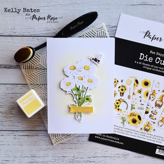 Striped Hexies 6x6" Stencil 21997 - Paper Rose Studio