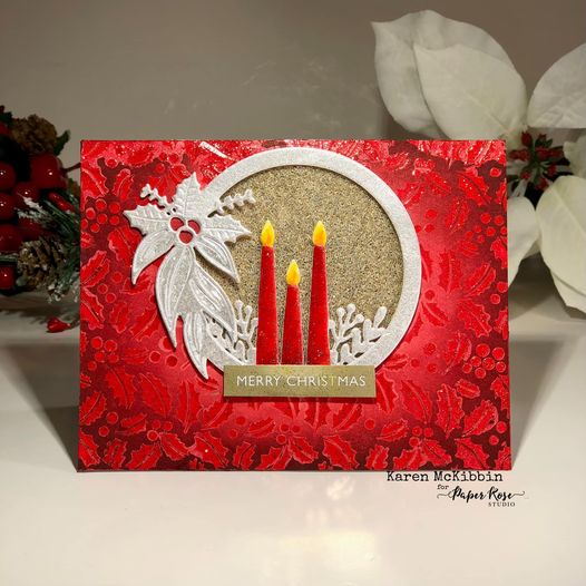 Aussie Christmas - Gum Leaves & Holly Bouquet Large Metal Cutting Die 27391 - Paper Rose Studio