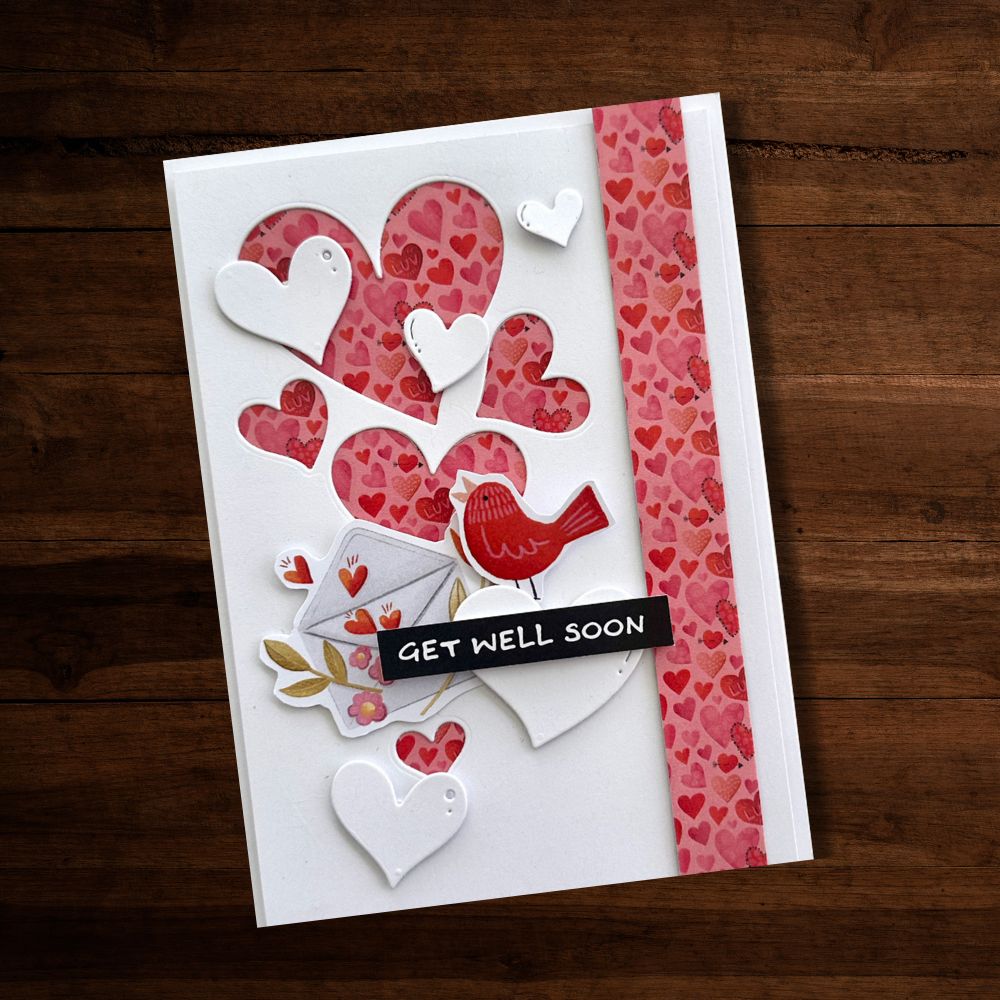 Bubble Love Hearts Metal Cutting Die 28867 - Paper Rose Studio
