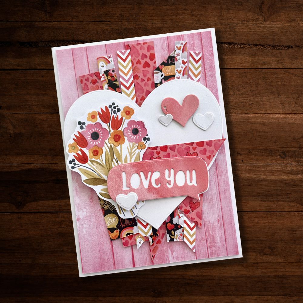 Love You Speech Bubble Metal Cutting Die 28846 - Paper Rose Studio