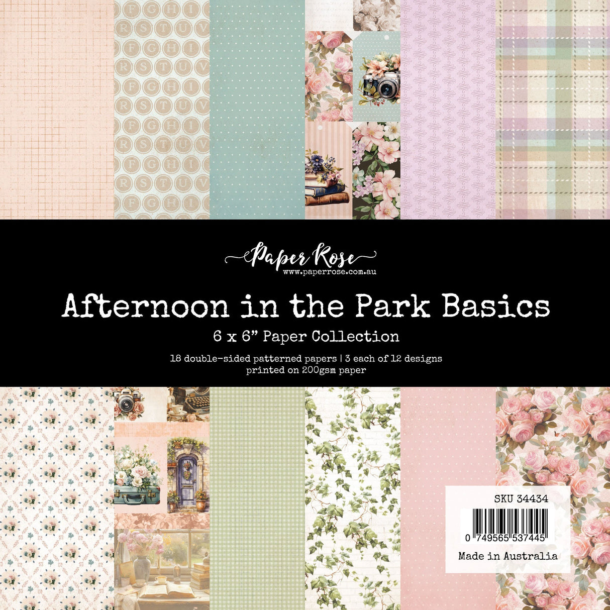Afternoon in the Park Basics 6x6 Paper Collection 34434 - Paper Rose Studio