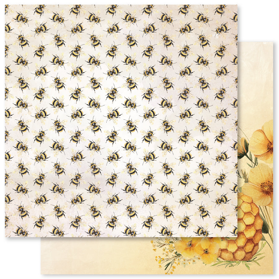Bees & Butterflies Basics B 12x12 Paper (12pc Bulk Pack) 33567 - Paper Rose Studio
