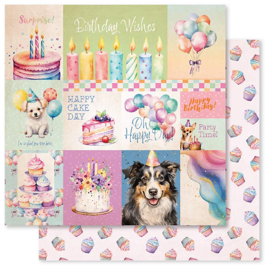 Birthday Fun A 12x12 Paper (12pc Bulk Pack) 33261 - Paper Rose Studio