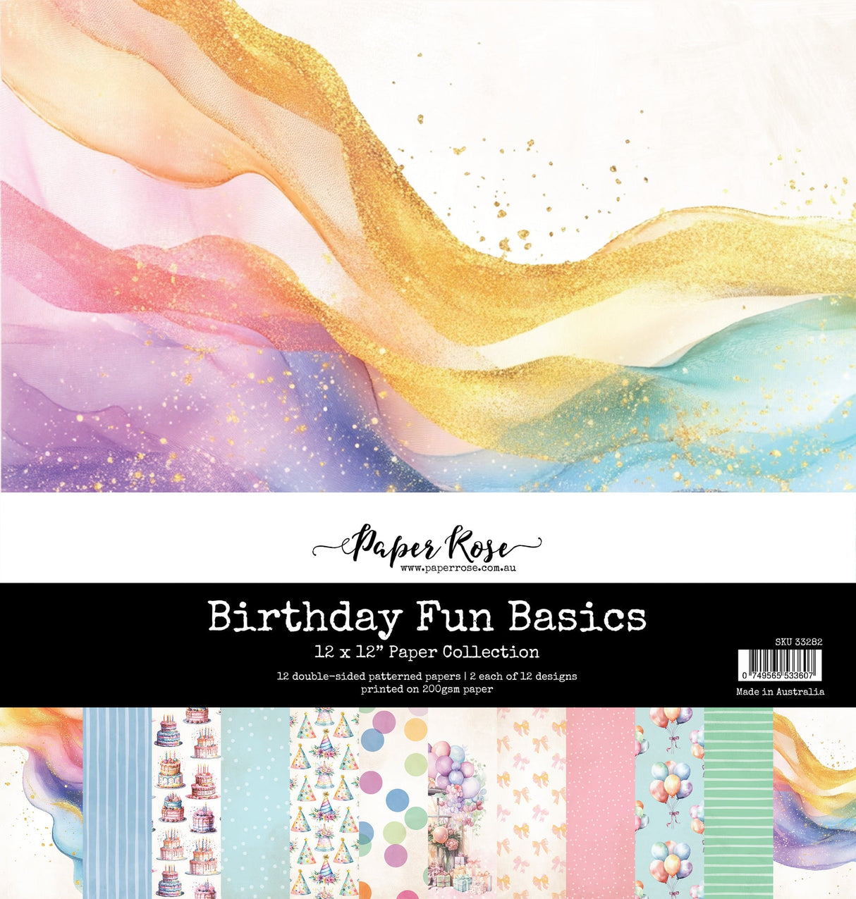 Birthday Fun Basics 12x12 Paper Collection 33282 - Paper Rose Studio