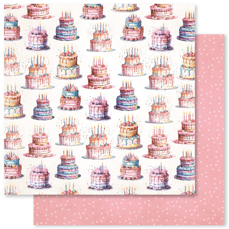 Birthday Fun Basics B 12x12 Paper (12pc Bulk Pack) 33288 - Paper Rose Studio