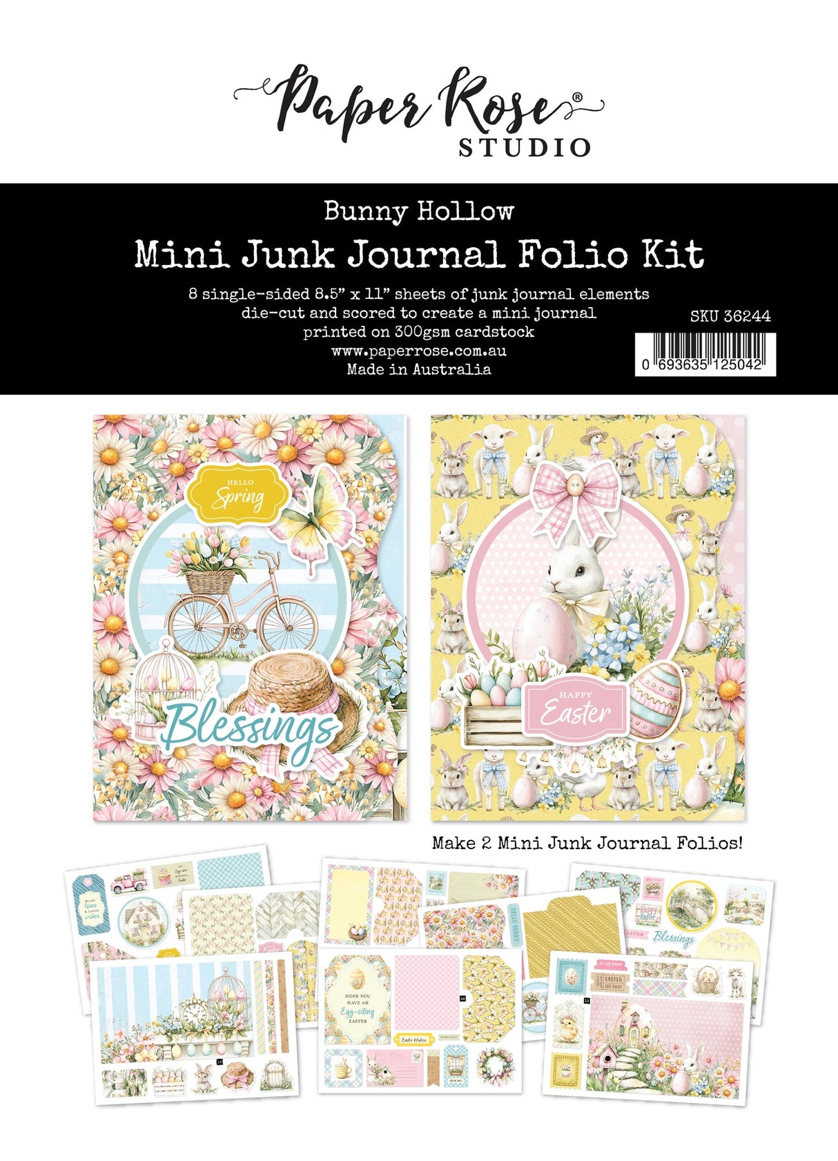 Bunny Hollow 8.5x11" Mini Folio Kit 36244 - Paper Rose Studio