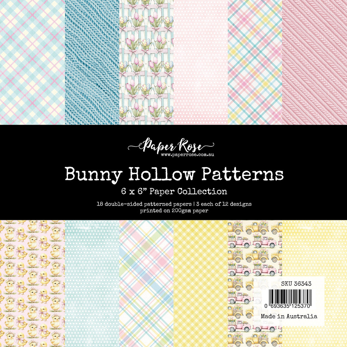 Bunny Hollow Patterns 6x6 Paper Collection 36343 - Paper Rose Studio