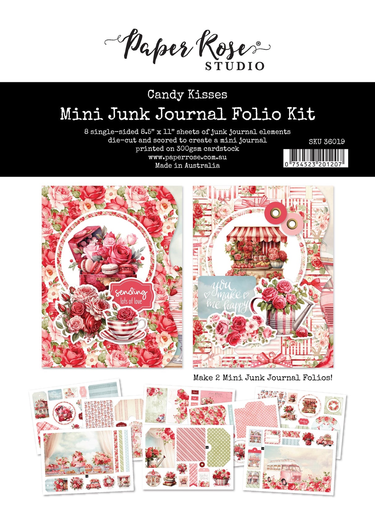 Candy Kisses Mini Folio Kit 36019 - Paper Rose Studio