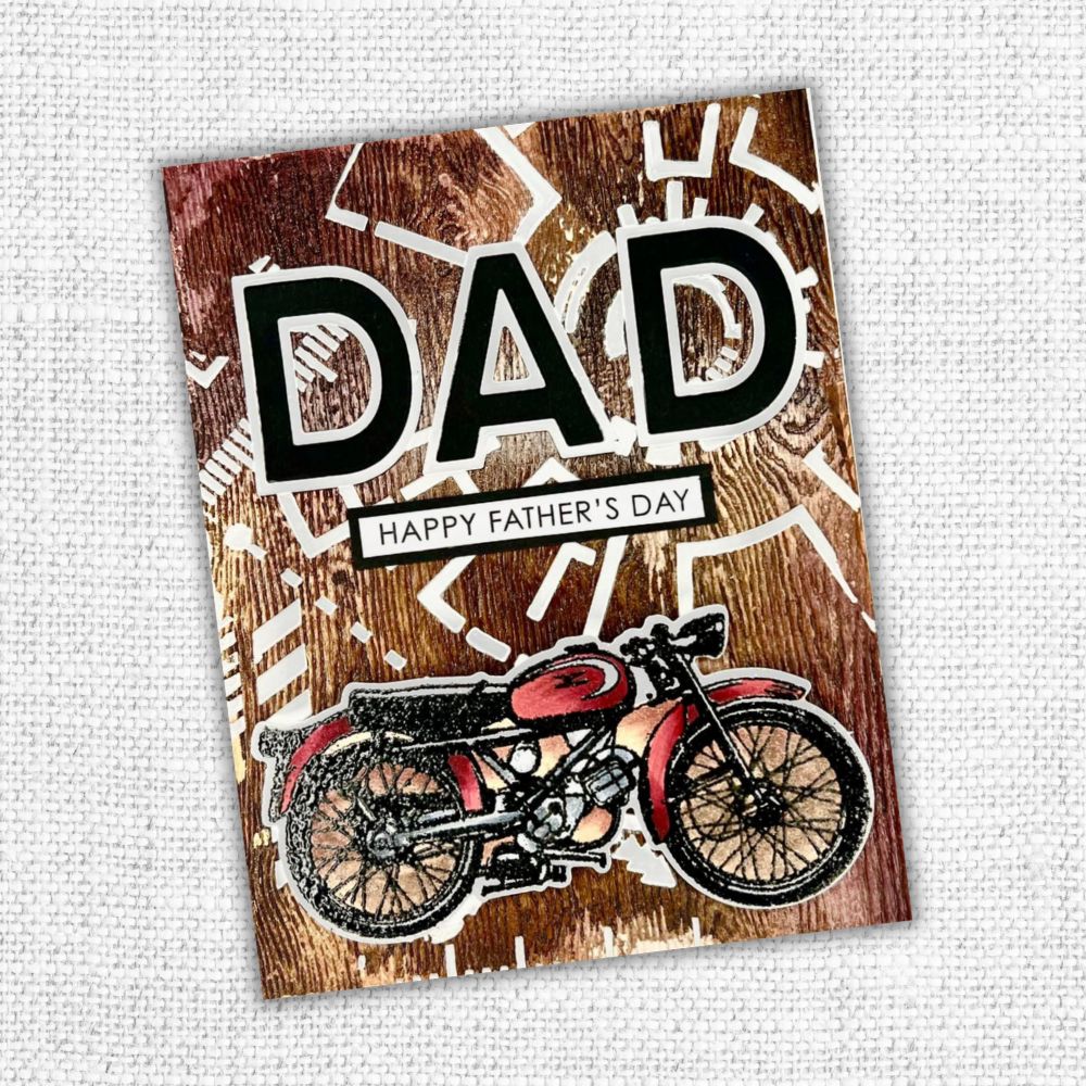 Vintage Motorcycle Clear Stamp Set 17604 - Paper Rose Studio