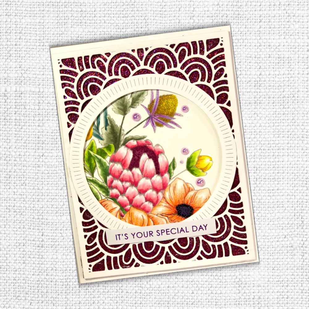 Slimline Protea Bouquet Clear Stamp 28222 - Paper Rose Studio