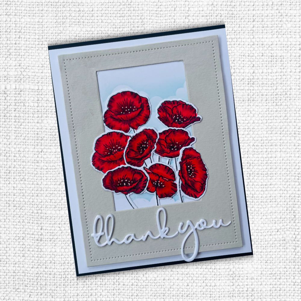 Modern Poppies Clear Stamp Set 20580 - Paper Rose Studio