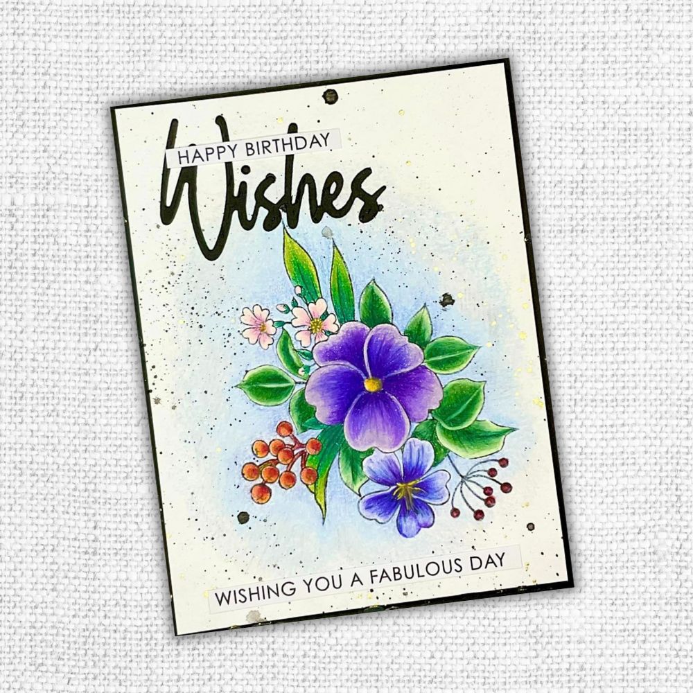 Tall Script Words Wishes Blessings Metal Cutting Die 26110 - Paper Rose Studio