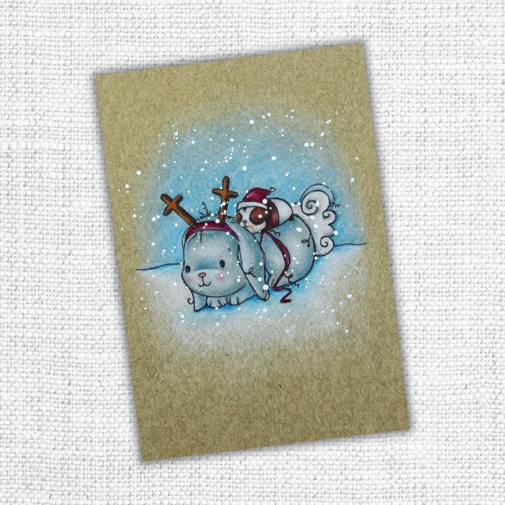 Bunny & Guinea 'Reindeer Ride' Clear Stamp 30705 - Paper Rose Studio