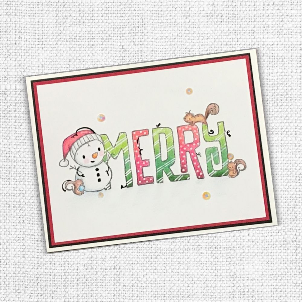 Christmas Merry Word Clear Stamp 31013 - Paper Rose Studio