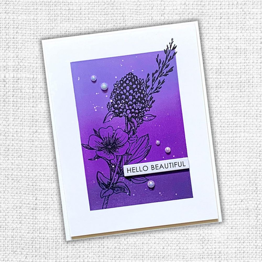 Sketchy Floral - Hello 4x6" Clear Stamp Set 19075 - Paper Rose Studio