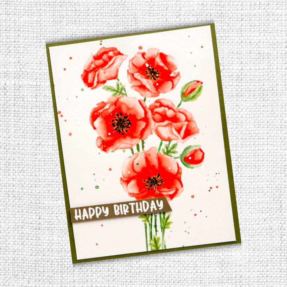 Modern Poppies Clear Stamp Set 20580 - Paper Rose Studio
