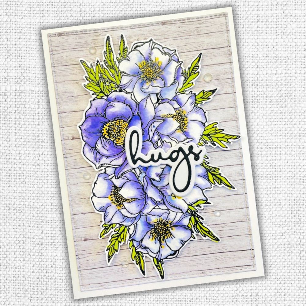 Hugs Fine Script Layered Metal Cutting Die 19703 - Paper Rose Studio