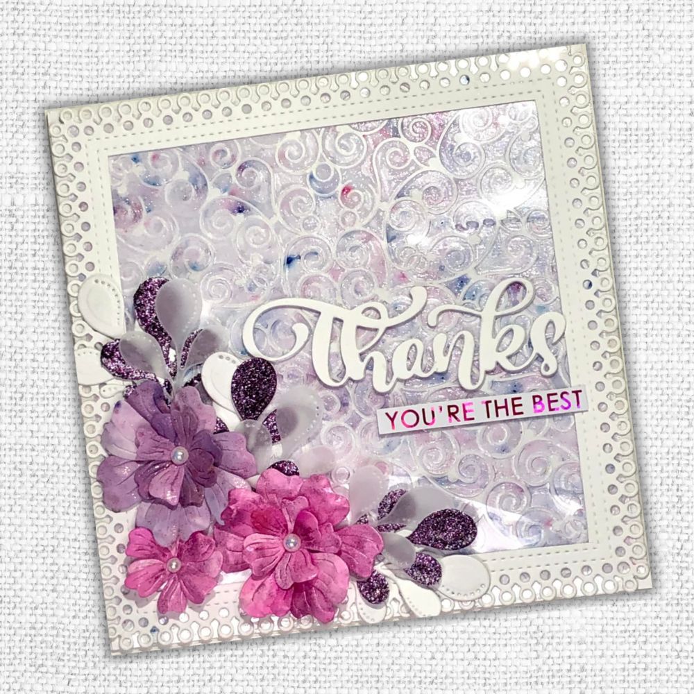 Etched Flowers Metal Cutting Die 25663 - Paper Rose Studio