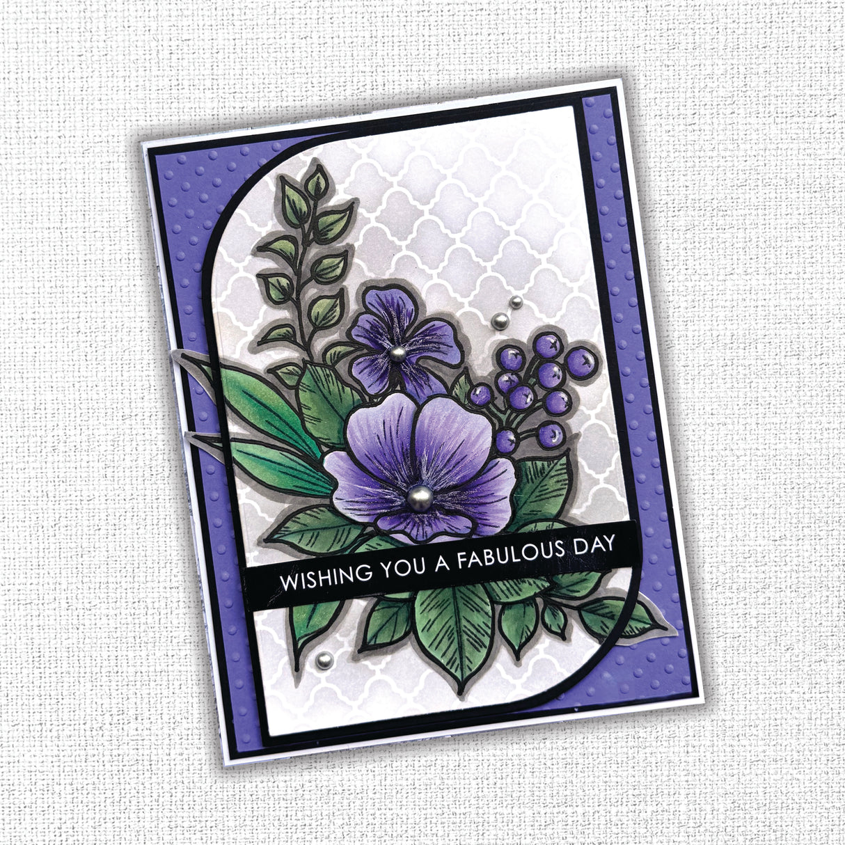 Purple Pansies Smooth Cardstock 12x12" 12 sheets 32832