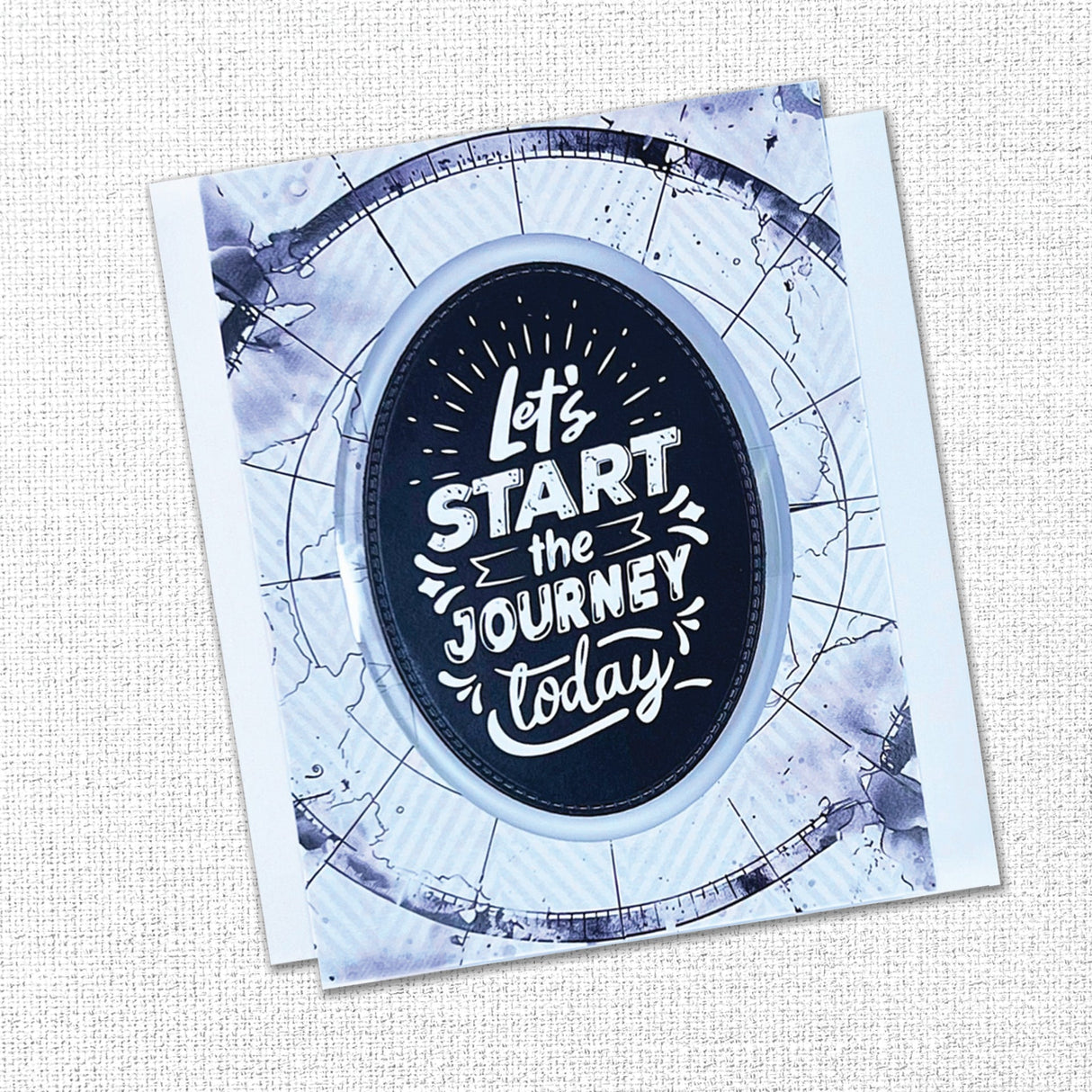 Oval Window Tri Fold White Card Bases - 4.25 x 5.5" - 10 pieces 34596 - Paper Rose Studio