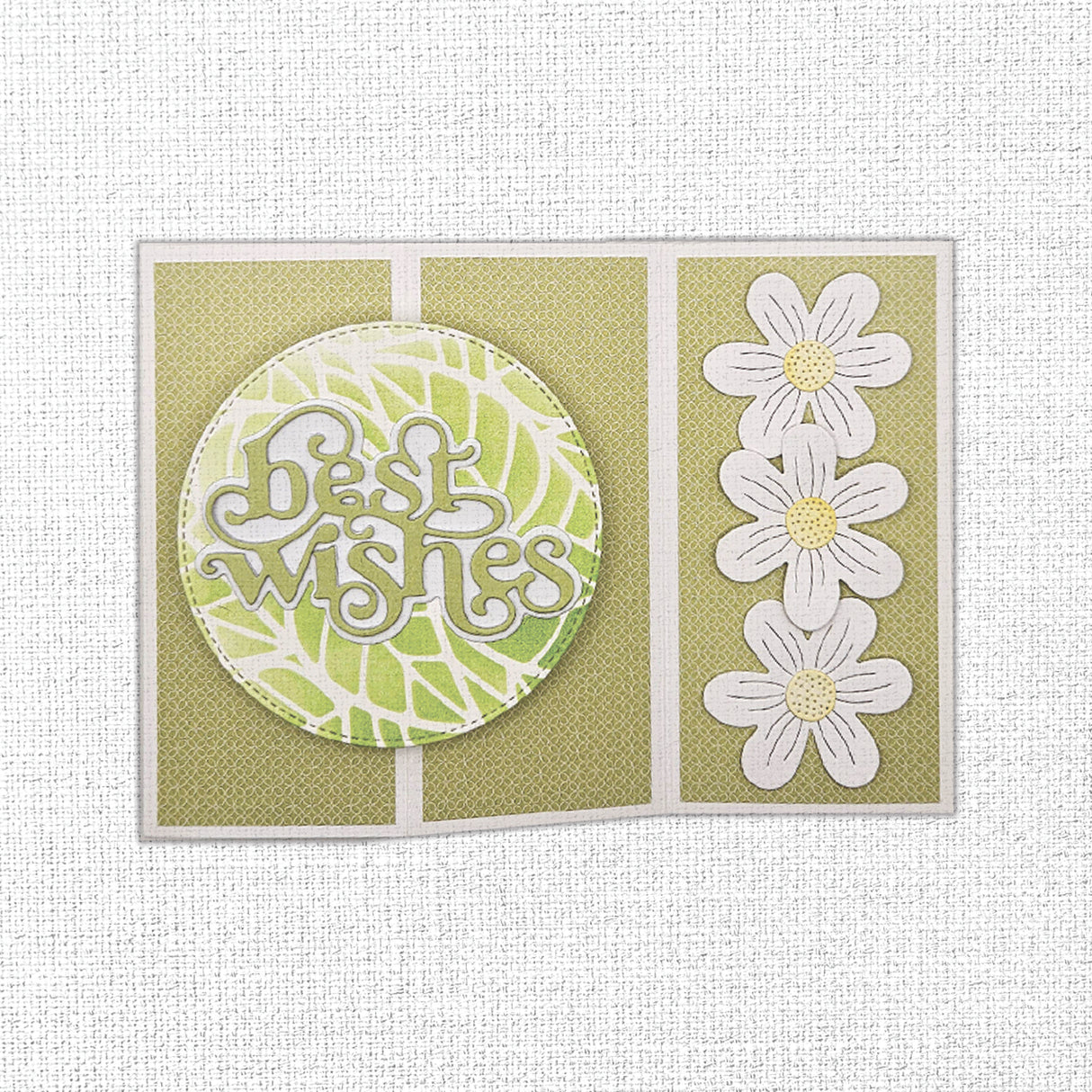 Large Layered Script Best Wishes Metal Cutting Die 32517