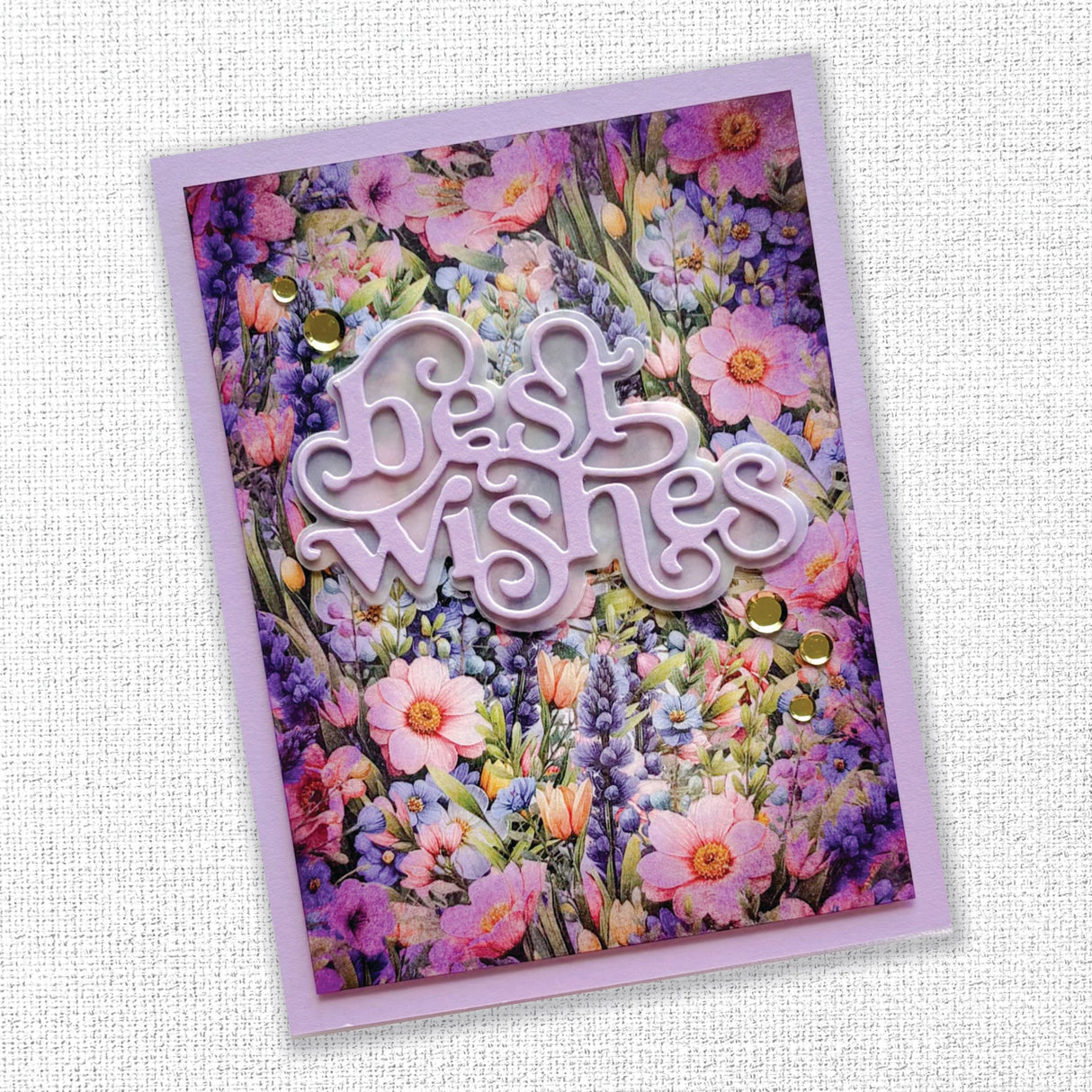 Large Layered Script Best Wishes Metal Cutting Die 32517 - Paper Rose Studio