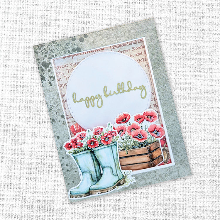 Poppy Garden Embossed Die Cuts 34665 - Paper Rose Studio