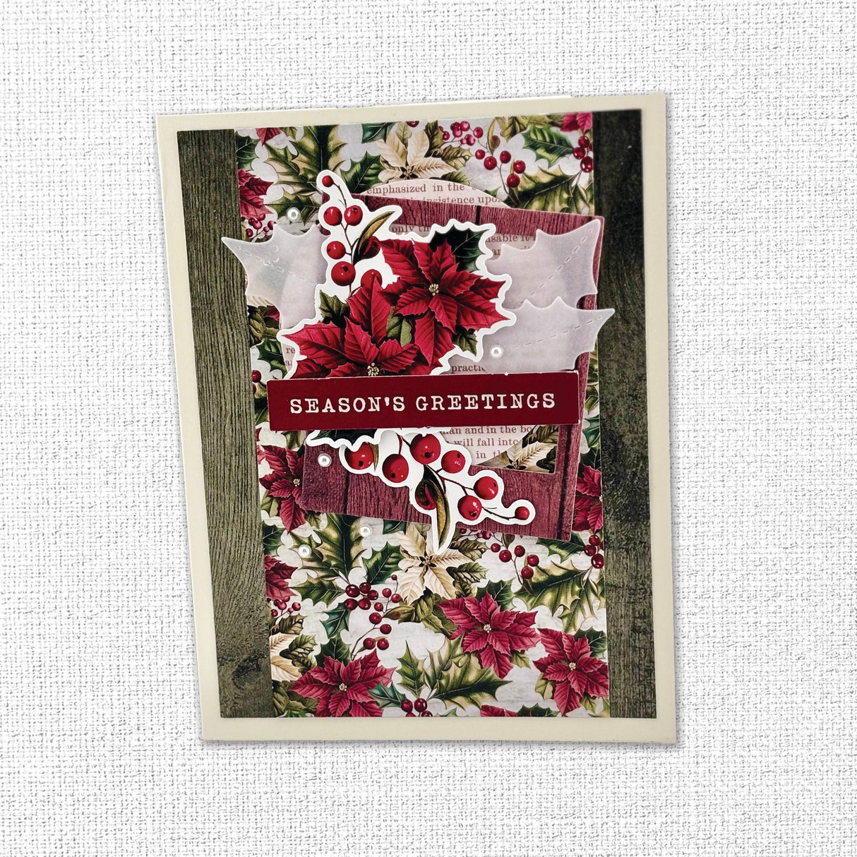 Christmas Holly Embossed Die Cuts 35163 - Paper Rose Studio
