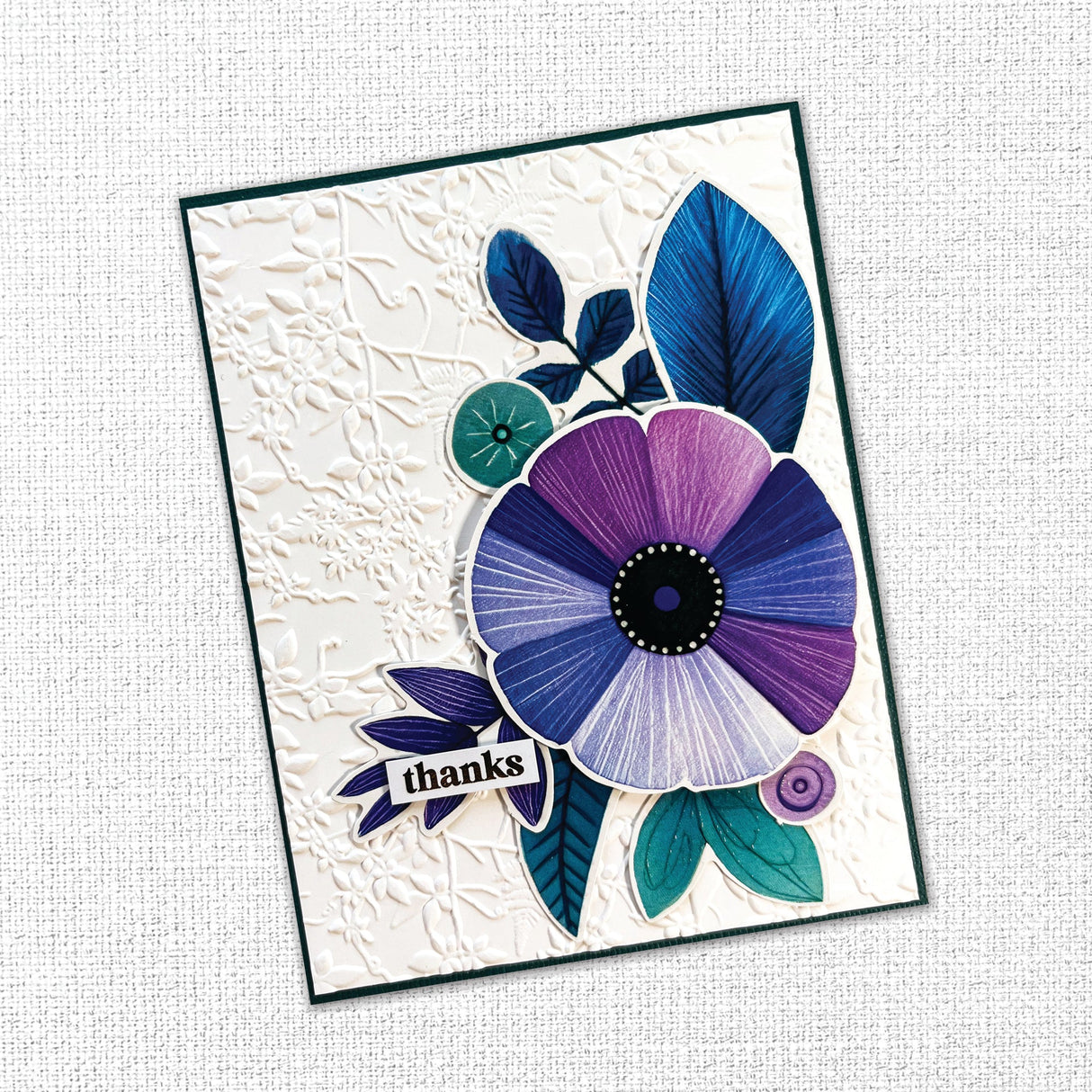Rainbow Village 6x8" Large Floral Embossed Die Cuts 35436 - Paper Rose Studio