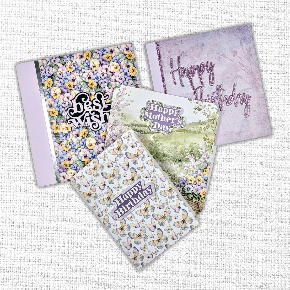 Petals & Pansies 6x8" Layered Sentiments Embossed Die Cuts 36466