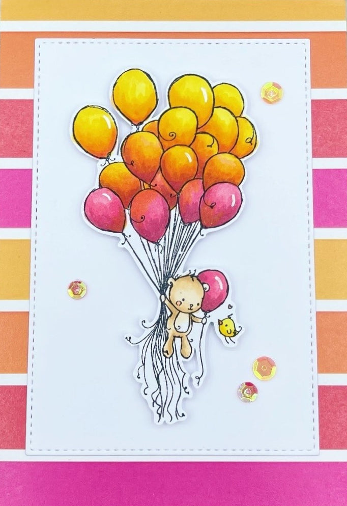 Teddy's Balloons Clear Stamp 30687 - Paper Rose Studio