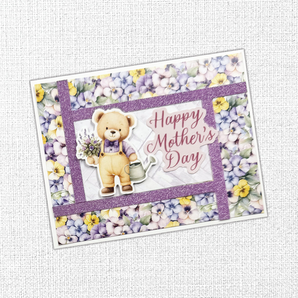 Petals & Pansies Teddies 6x8" Embossed Die Cuts 36463