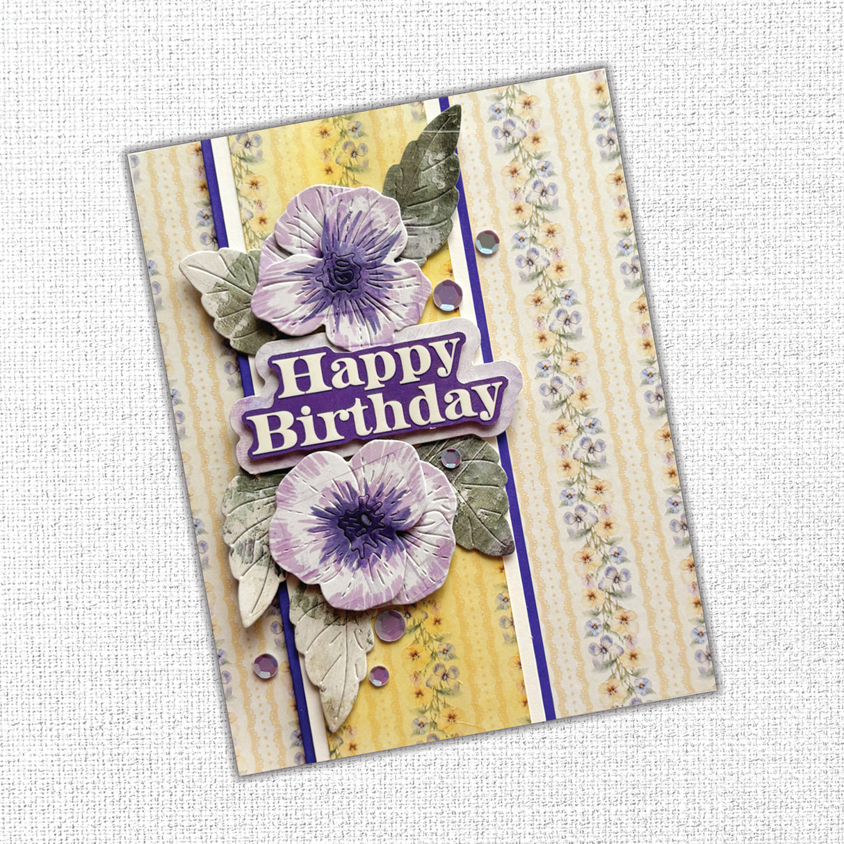 Petals & Pansies 6x8" Layered Sentiments Embossed Die Cuts 36466