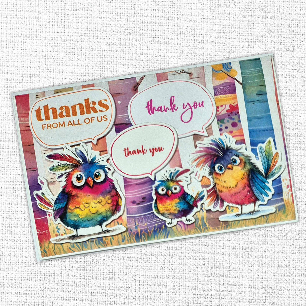 Rainbow Village 6x8" Birds Embossed Die Cuts 35350 - Paper Rose Studio