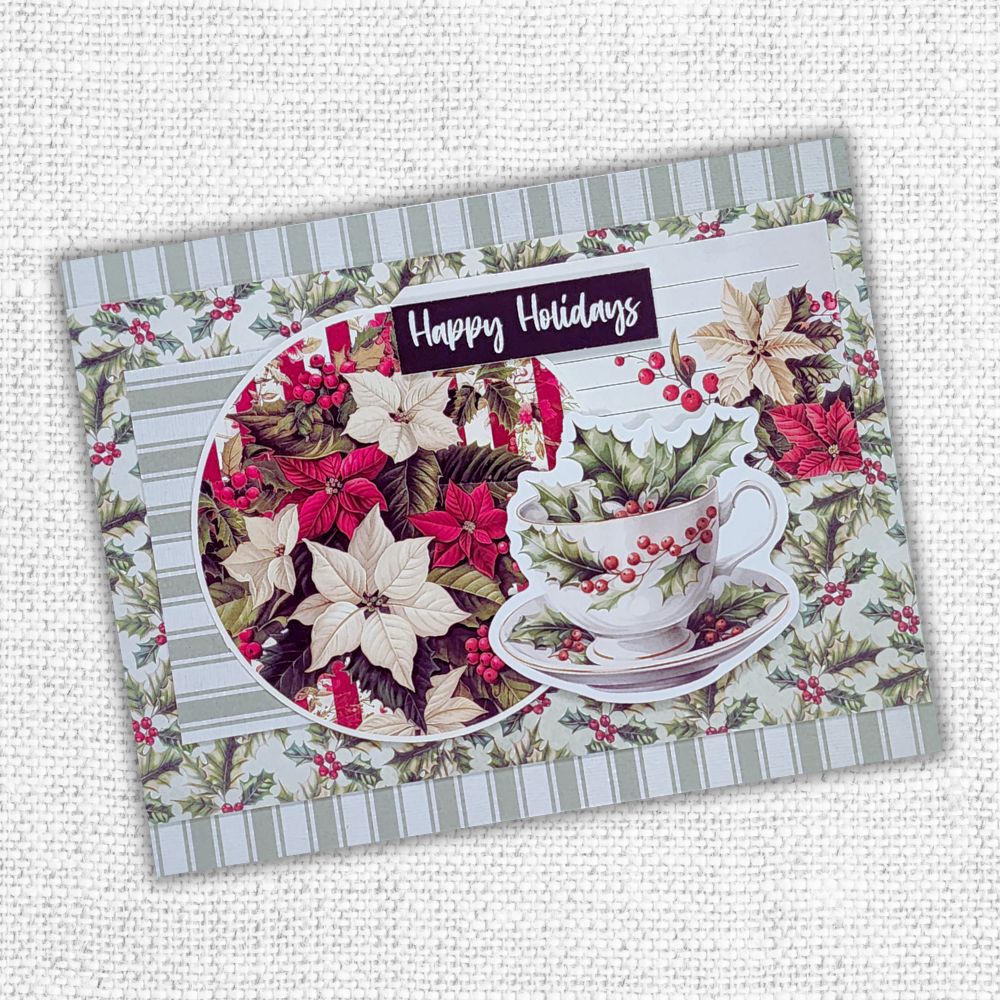 Papercuts Cardmaking Kit - August 2025 Christmas Holly 35178 - Paper Rose Studio