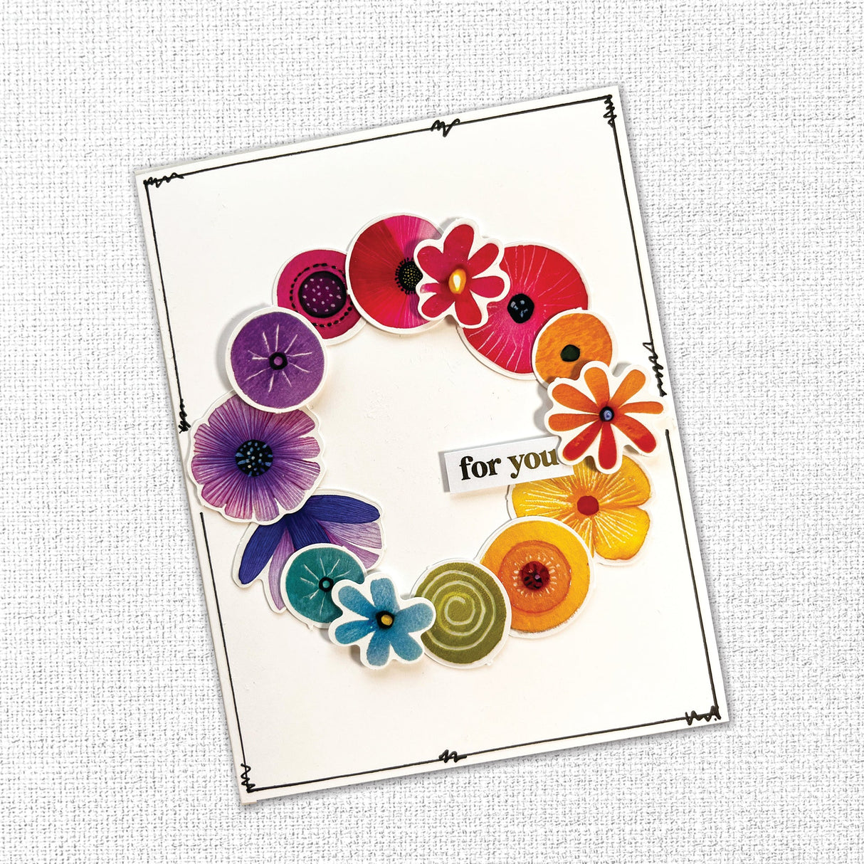 Rainbow Village 6x8" Small Floral Embossed Die Cuts 35433 - Paper Rose Studio