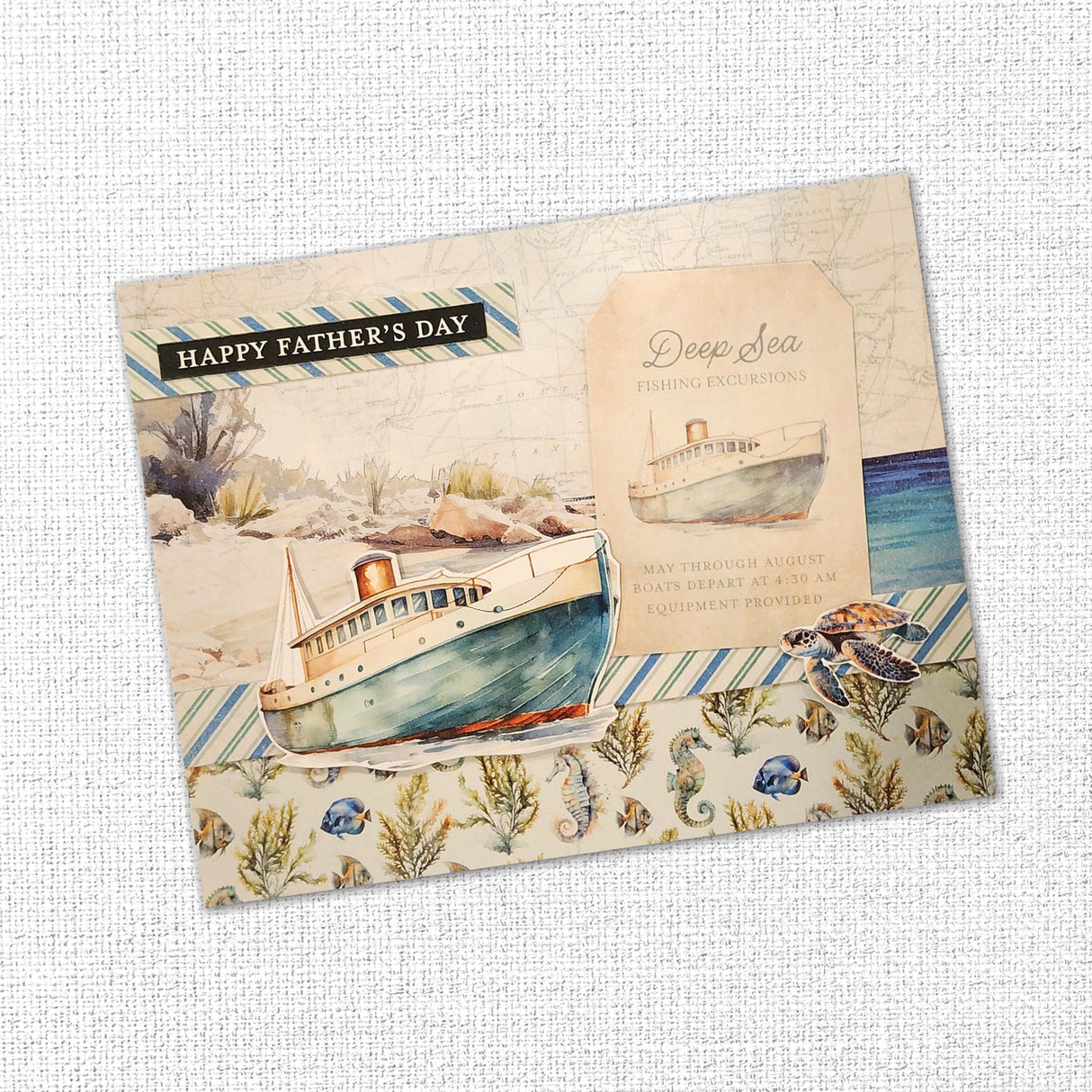 Seaside Memories Papercuts Cardmaking Kit 35359 - Paper Rose Studio
