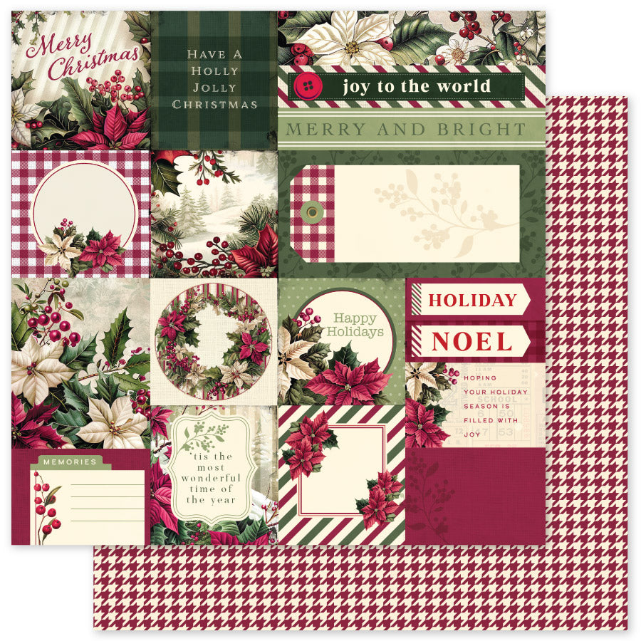 Christmas Holly A 12x12 Paper (12pc Bulk Pack) 35121 - Paper Rose Studio