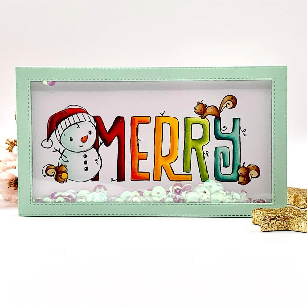 Christmas Merry Word Clear Stamp 31013 - Paper Rose Studio