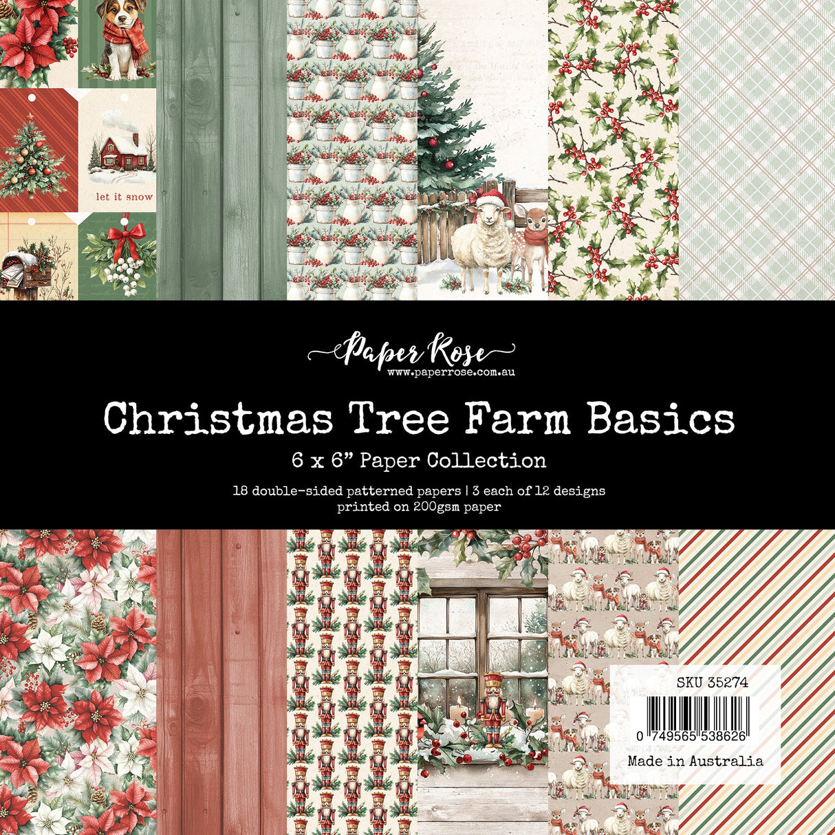 Christmas Tree Farm Basics 6x6 Paper Collection 35274 - Paper Rose Studio