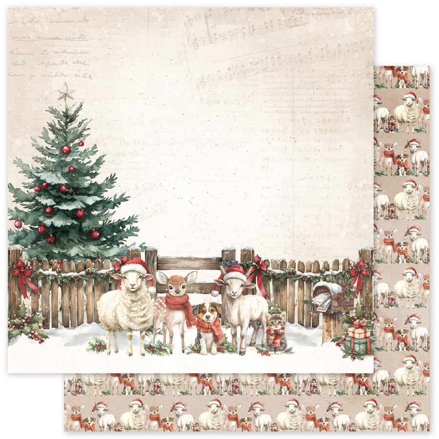 Christmas Tree Farm Basics C 12x12 Paper (12pc Bulk Pack) 35286 - Paper Rose Studio