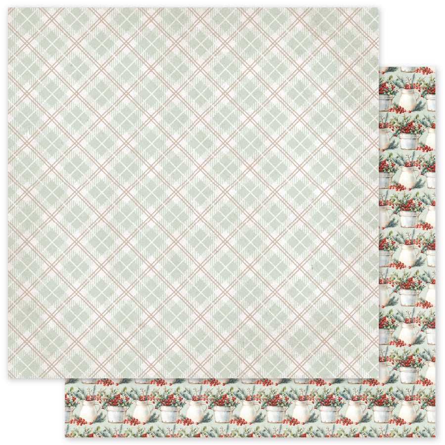 Christmas Tree Farm Basics E 12x12 Paper (12pc Bulk Pack) 35292 - Paper Rose Studio