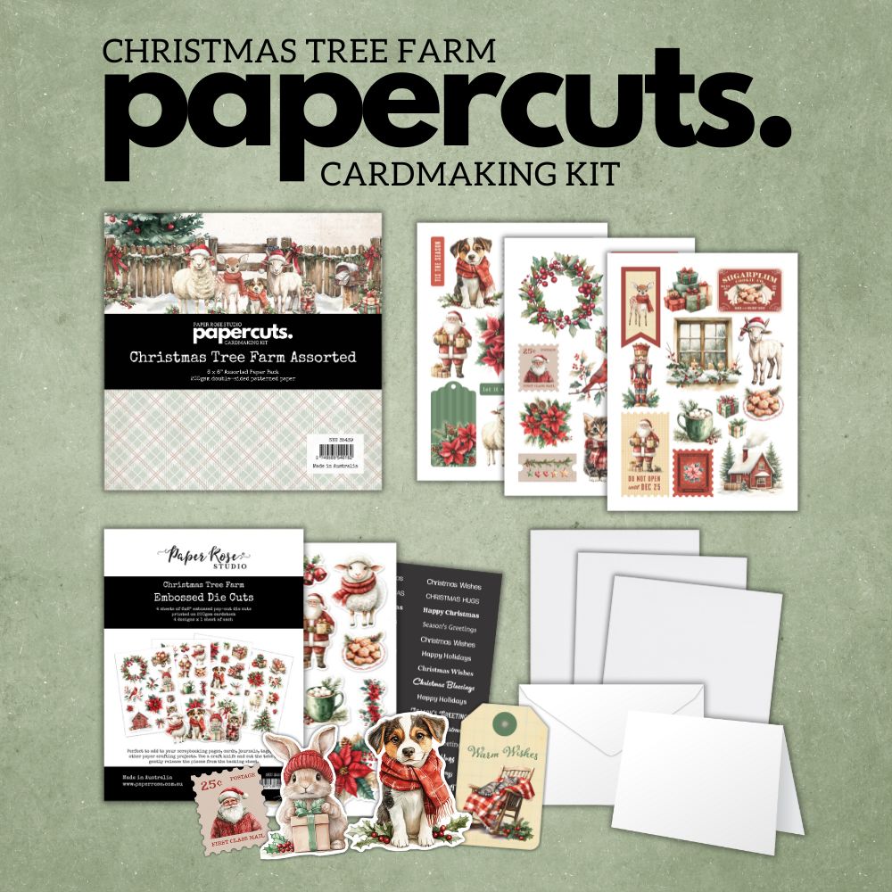 Papercuts Cardmaking Kit - Christmas Tree Farm 35439 - Paper Rose Studio